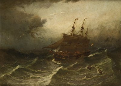 Segelschiff in einem Sturm, 1882 von Duncan F. McLea